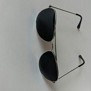 Aviator Sunglasses (Silver/Black)